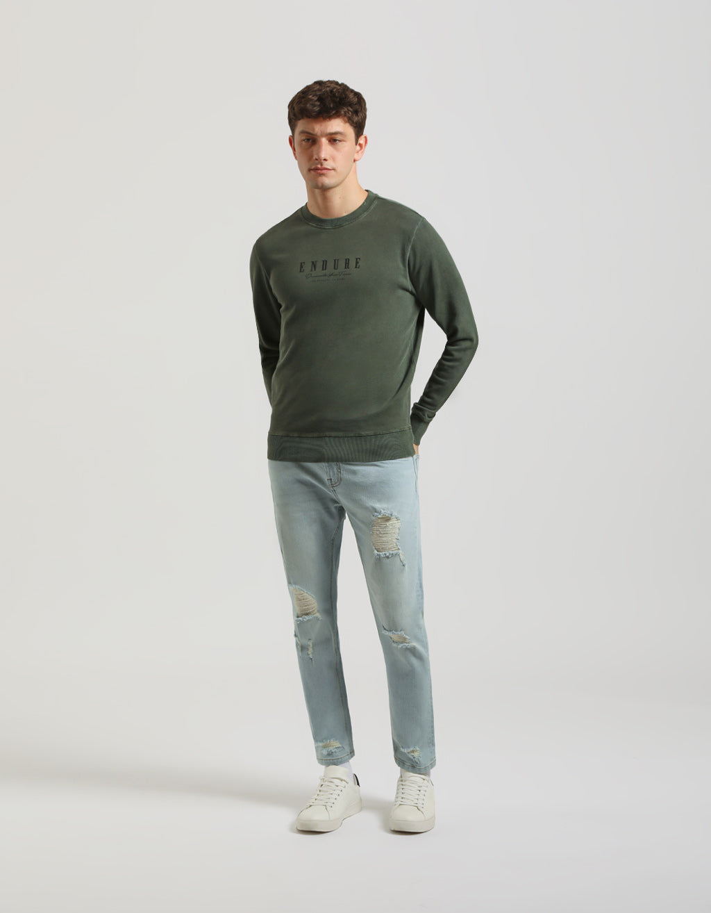 Felpa girocollo 100% cotone