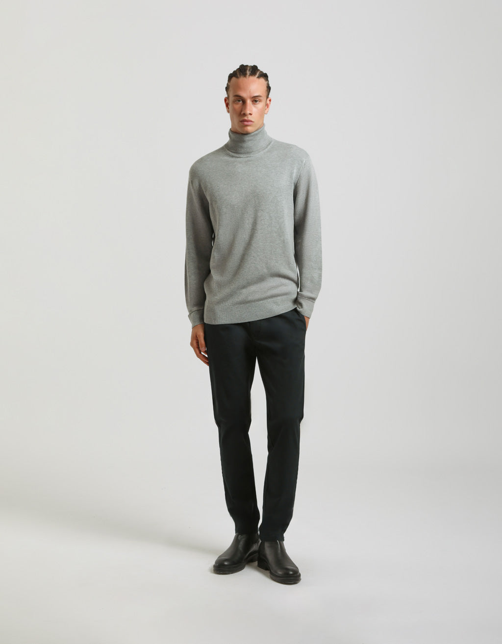 Maglia collo alto in misto viscosa