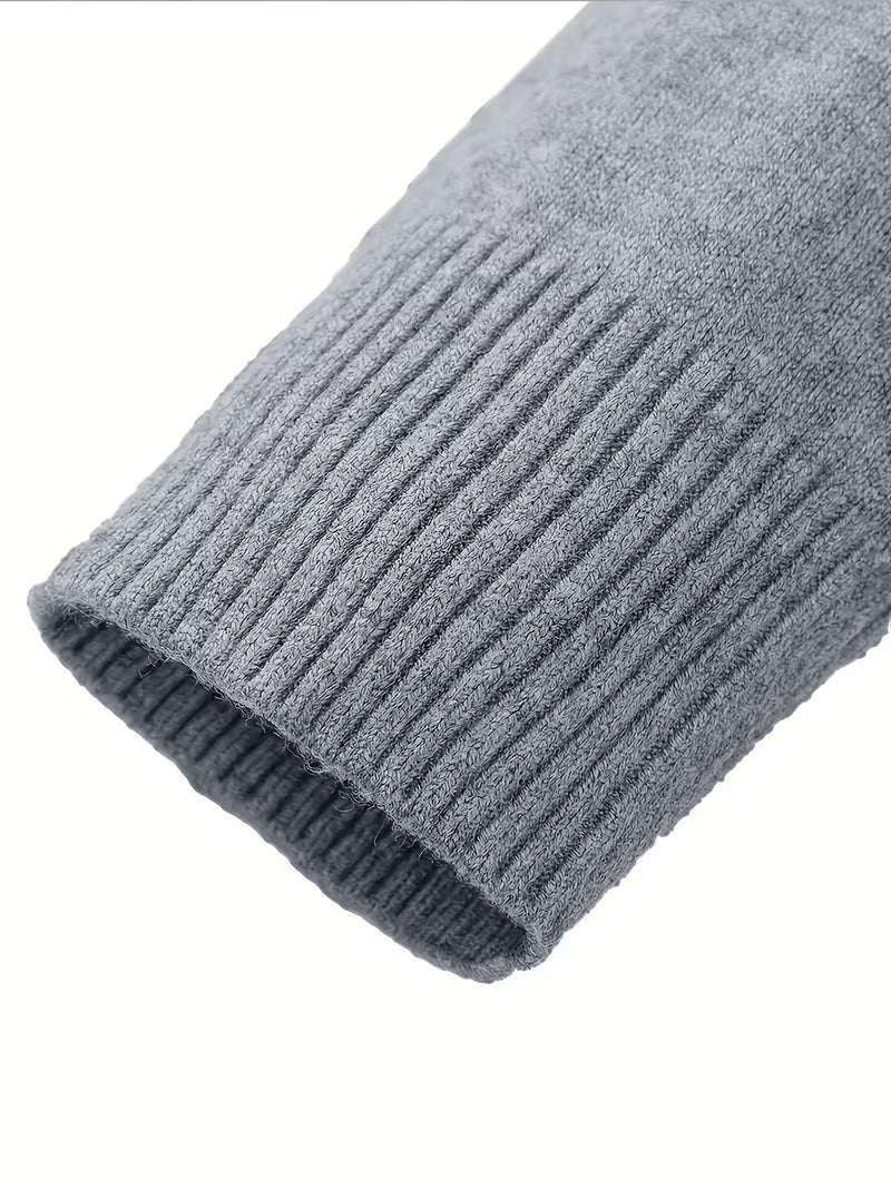 Pullover Casual Girocollo in Maglia Calda