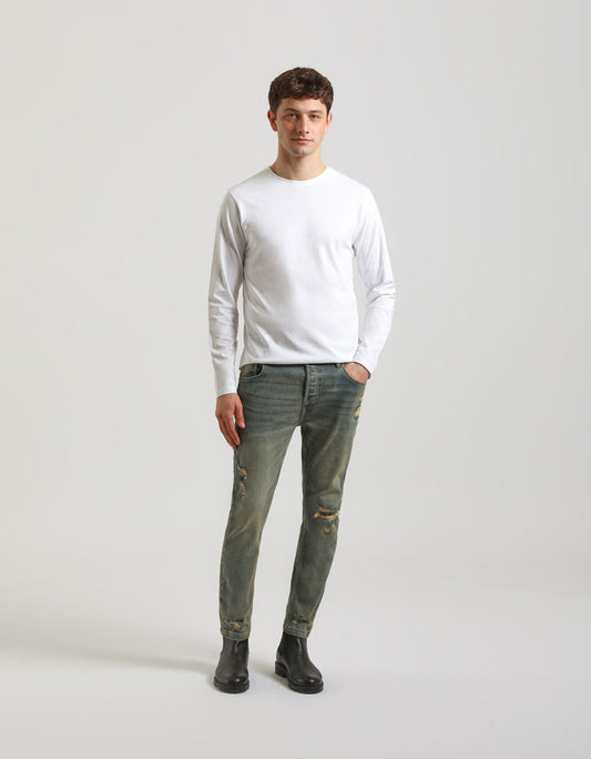 Jeans effetto sabbia