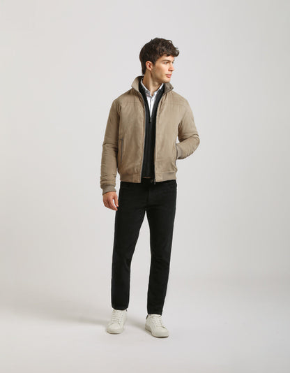 Bomber effetto camoscio