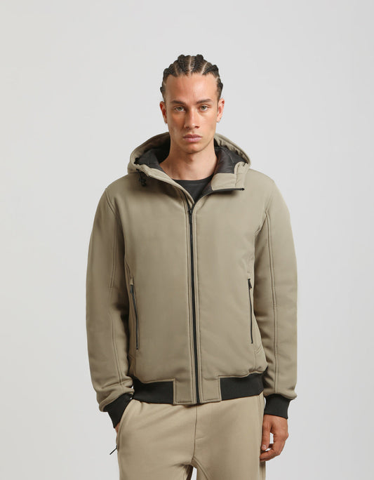 Bomber imbottito con cappuccio