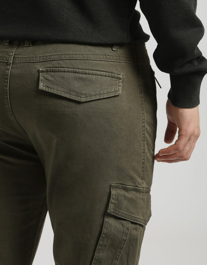 Cargo pants with elastic ankles