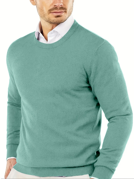 Maglione Girocollo In Maglia Tinta Unita