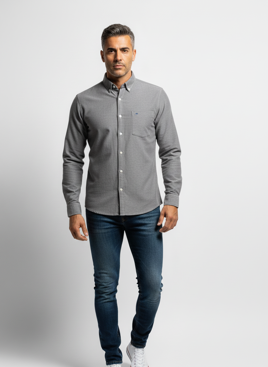 Camicia Oxford Versatile a Manica Lunga