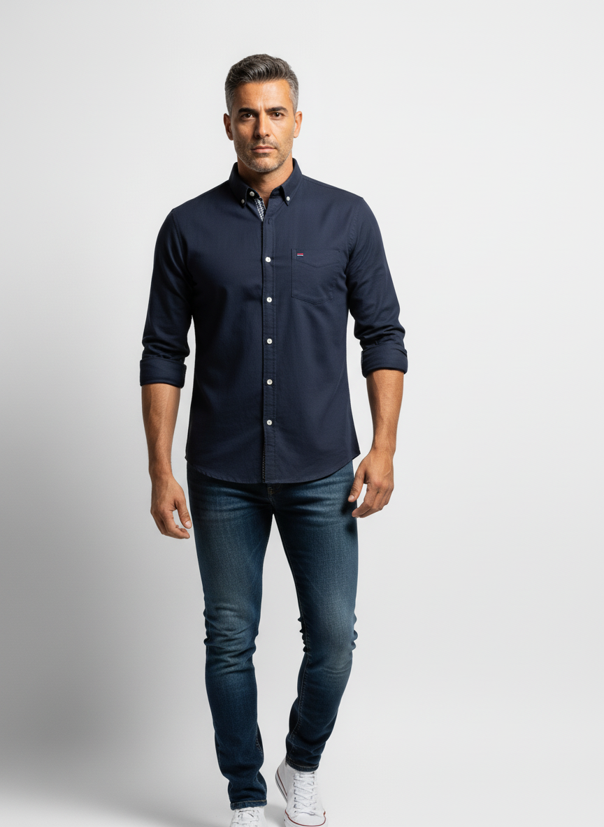 Camicia Oxford Versatile a Manica Lunga