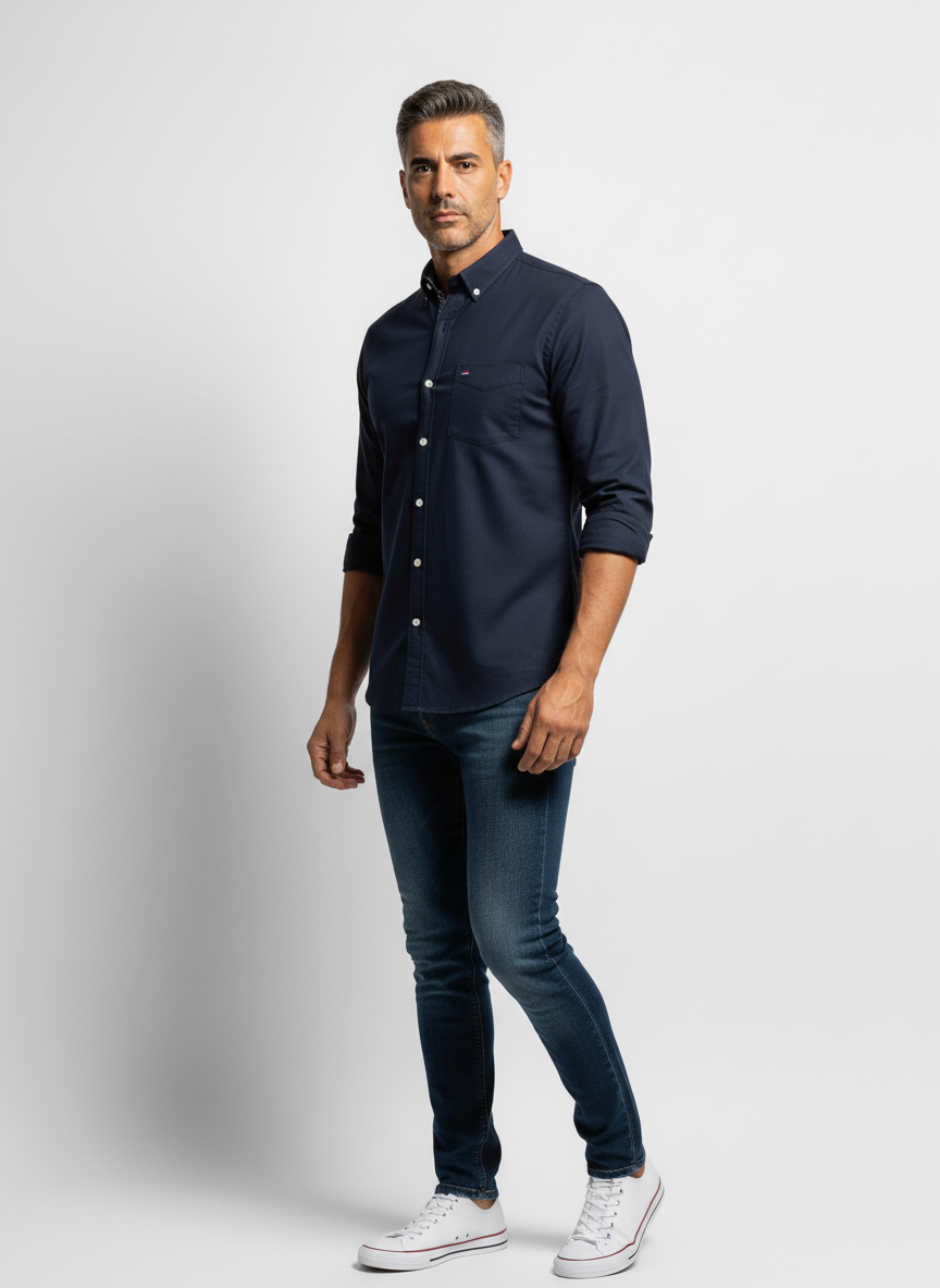 Camicia Oxford Versatile a Manica Lunga