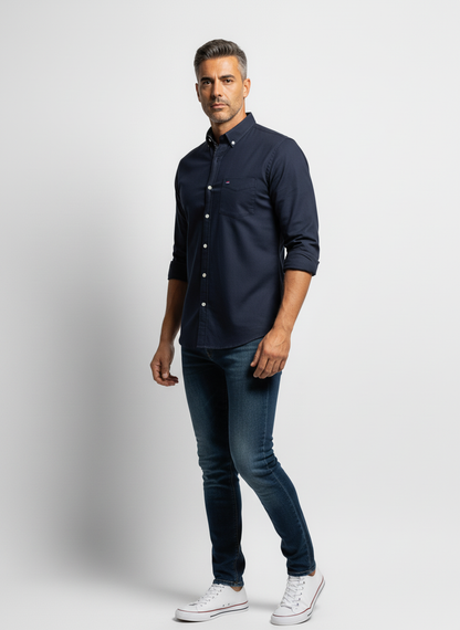 Camicia Oxford Versatile a Manica Lunga