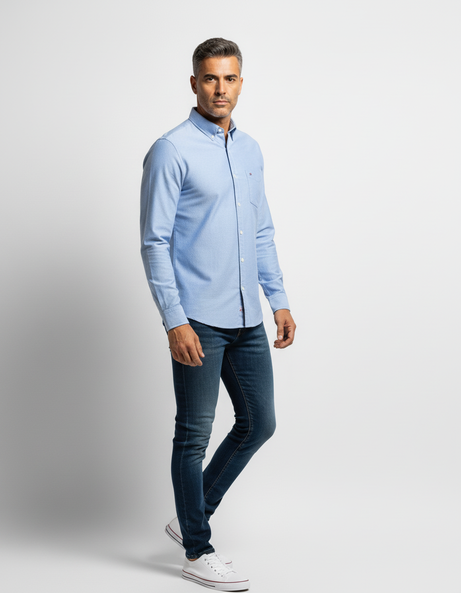 Camicia Oxford Versatile a Manica Lunga