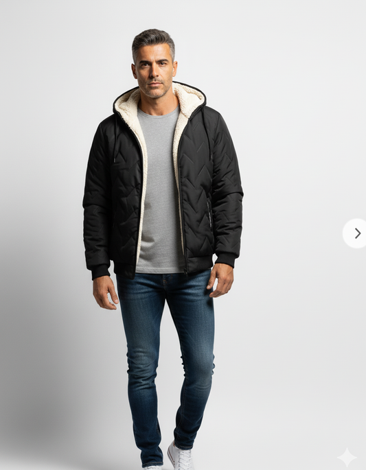 Giacca In Pile Con Fodera In Velluto Di Agnello