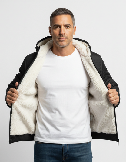 Giacca In Pile Con Fodera In Velluto Di Agnello