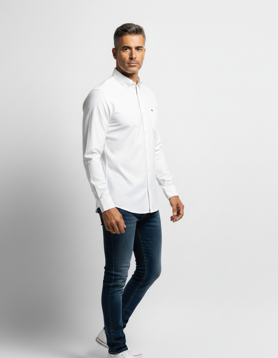 Camicia Oxford Versatile a Manica Lunga