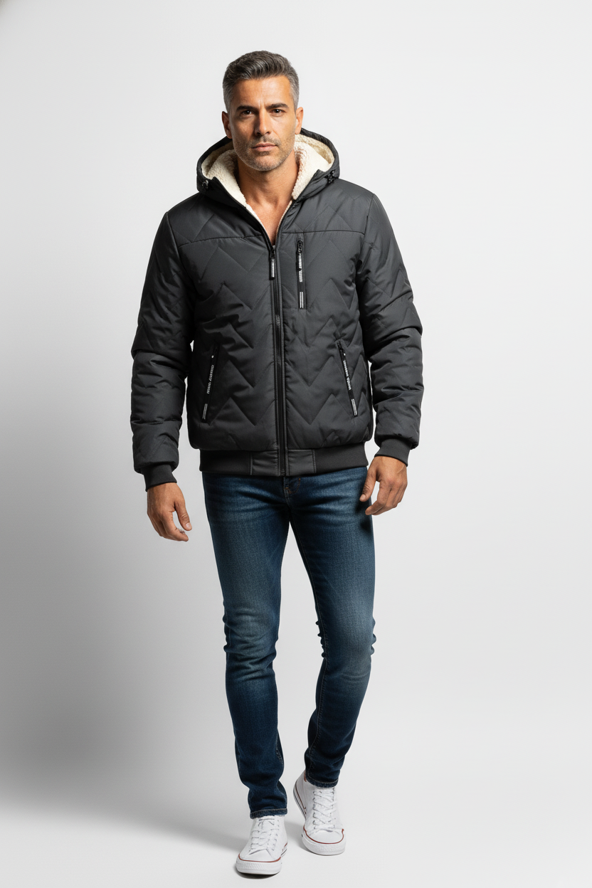 Giacca In Pile Con Fodera In Velluto Di Agnello