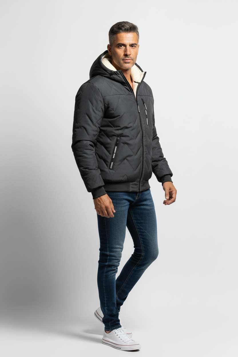 Giacca In Pile Con Fodera In Velluto Di Agnello