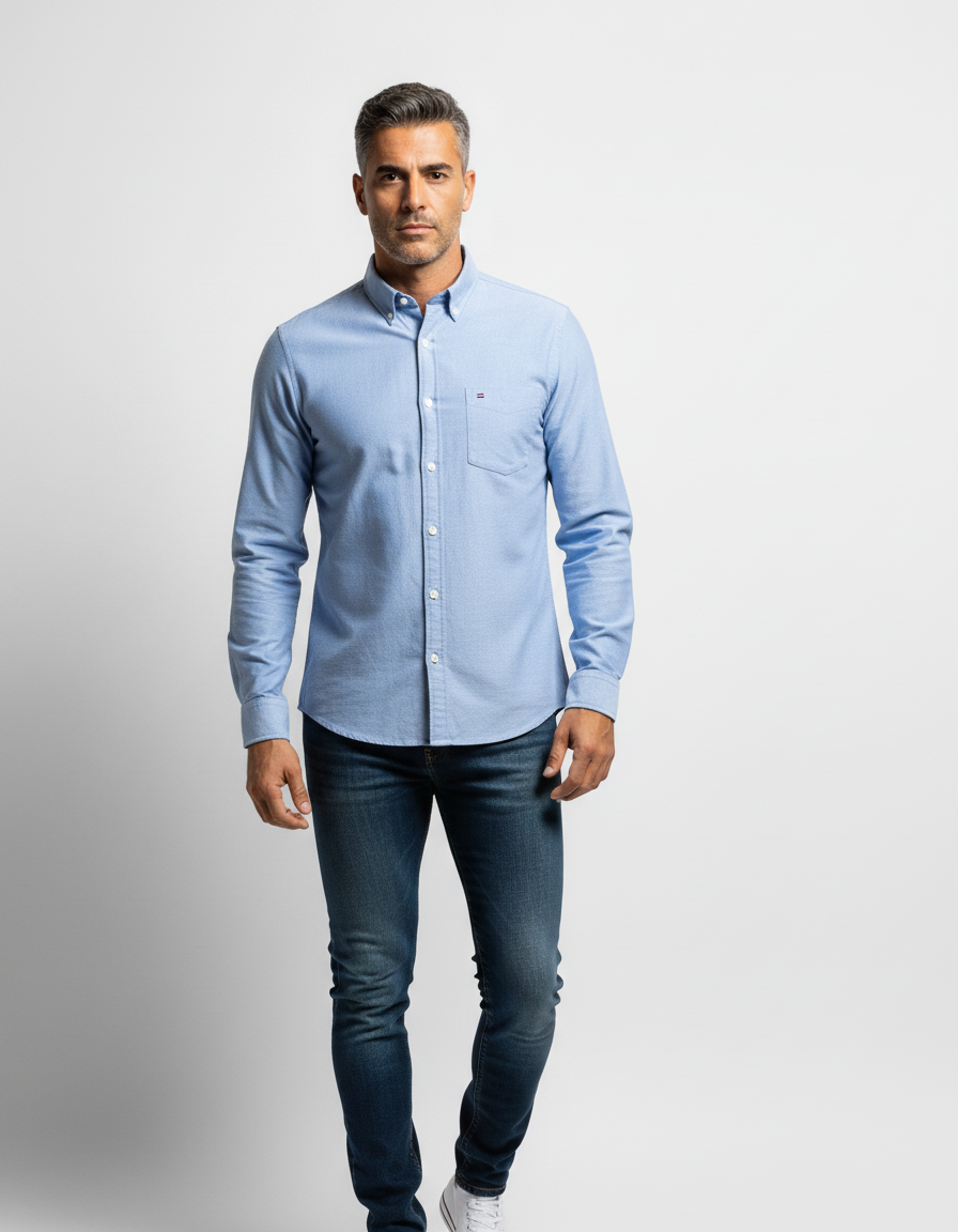 Camicia Oxford Versatile a Manica Lunga