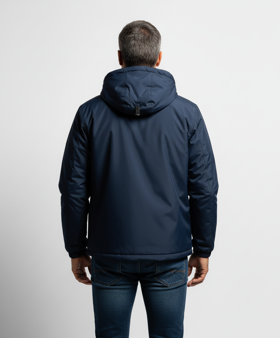 Giacca Calda Con Cappuccio E Fodera In Pile