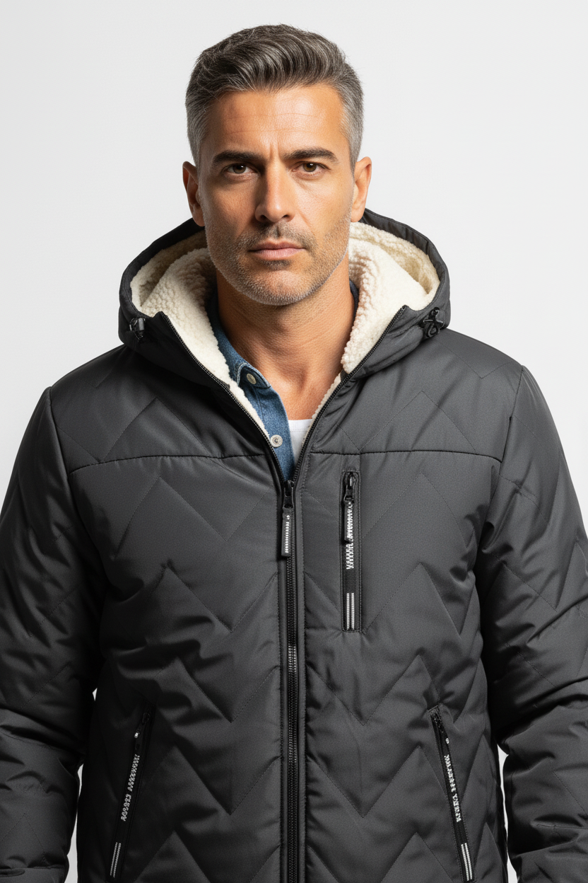 Giacca In Pile Con Fodera In Velluto Di Agnello